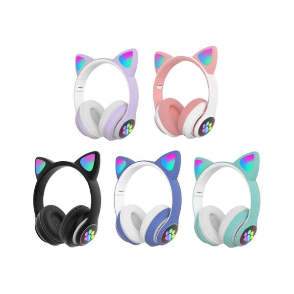 SUONO AYV0101 Auricular inalambrico bluetooth oreja gatito violeta - Image 2